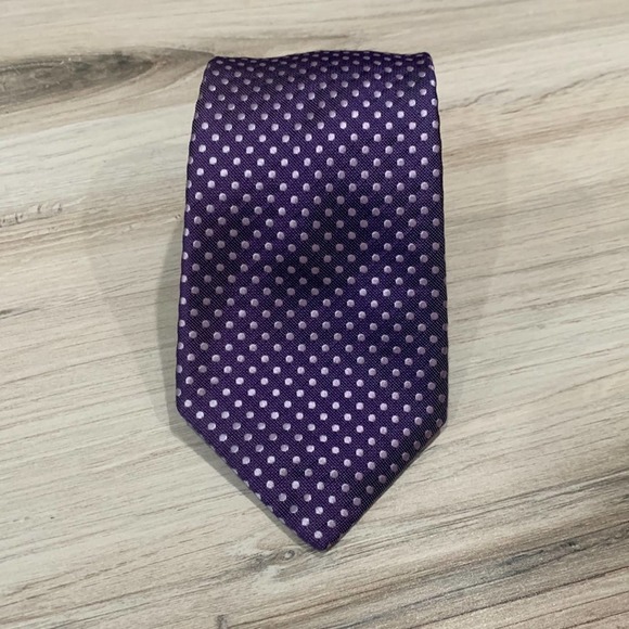 Michael Kors Purple Polka Dot Necktie - Picture 2 of 5